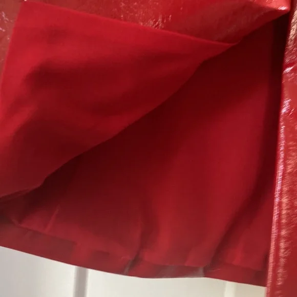 Beautiful Pencil Leather Imitation Skirt, size-XXS,Red, lined - Picture 9 of 10